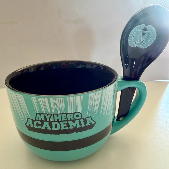 My Hero Academia 20oz Soup Mug & Spoon Set - Deku, Bakugo, Todoroki - Picture 2 of 10
